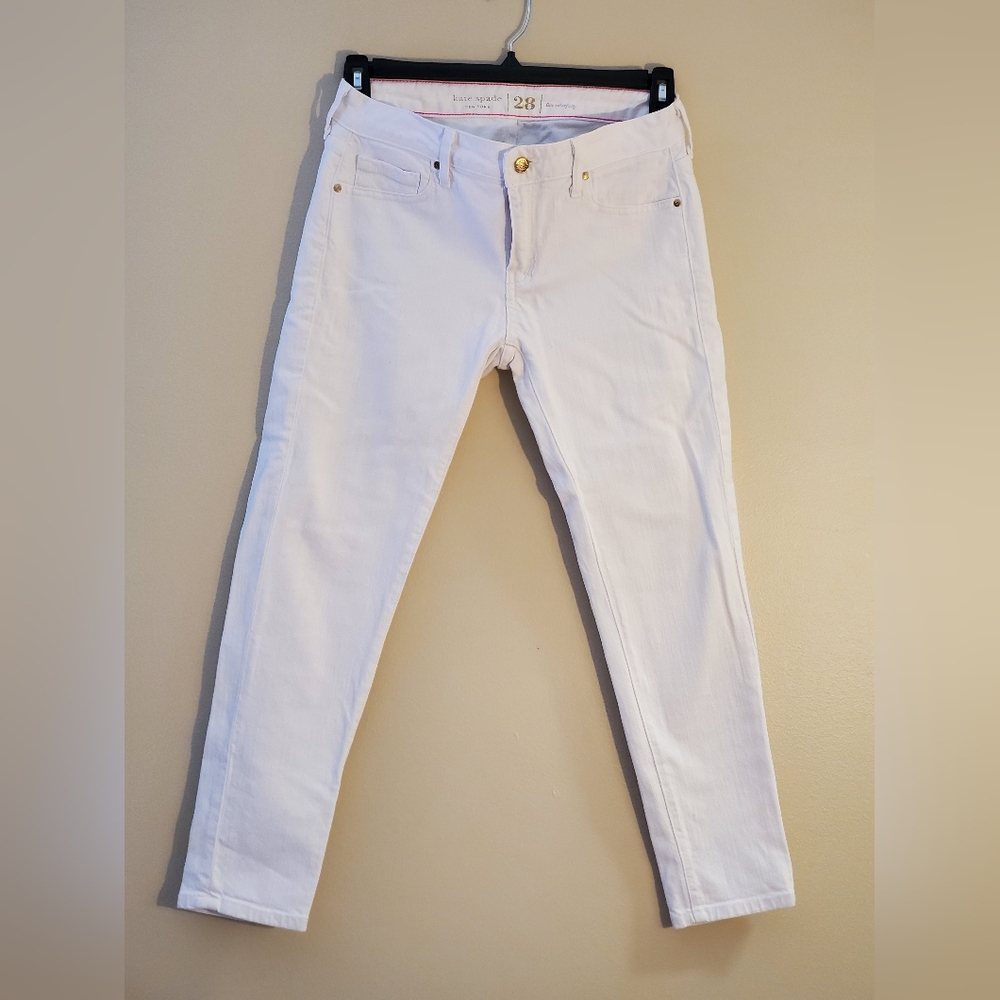 Kate Spade New York White Broome Street Capri Pants Women's Size 28